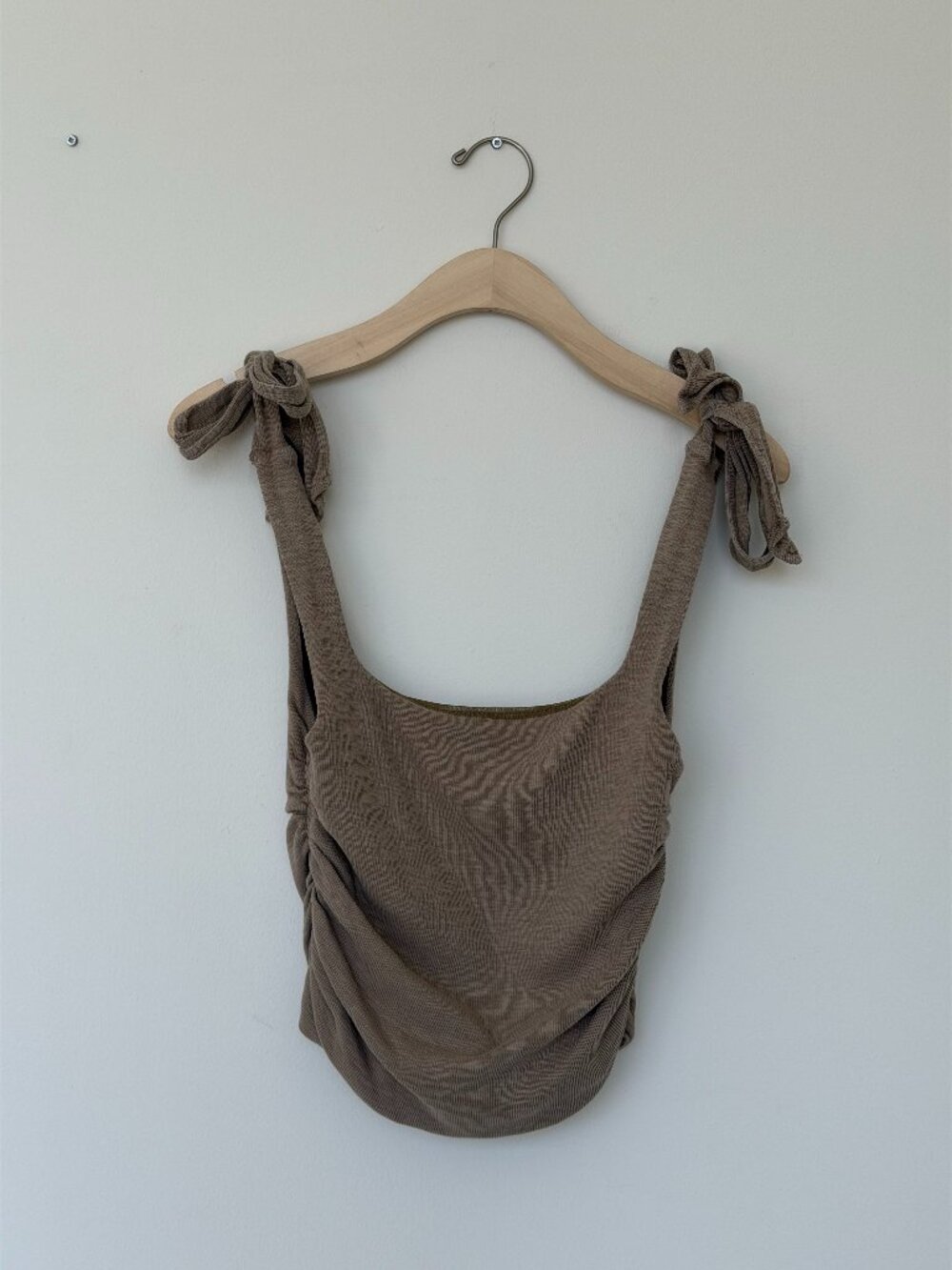 Free People Boulevard Ruched Bow Tank Top - Size S Petite